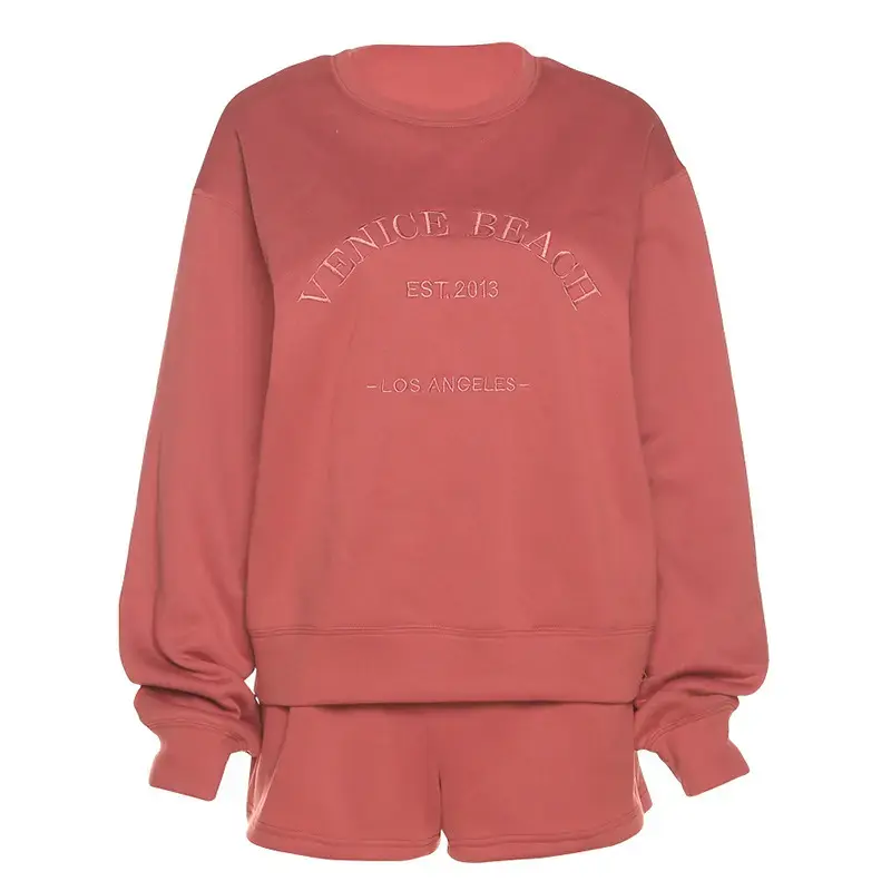 Thumbnail: Hot Selling Women's Solid Color Long Sleeve Drawstring Short, Casual Pullover