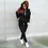 Thumbnail: Velvet Tracksuit Women Winter Wear, Fashion, Women Hooded Hoodies and Pants, Sol