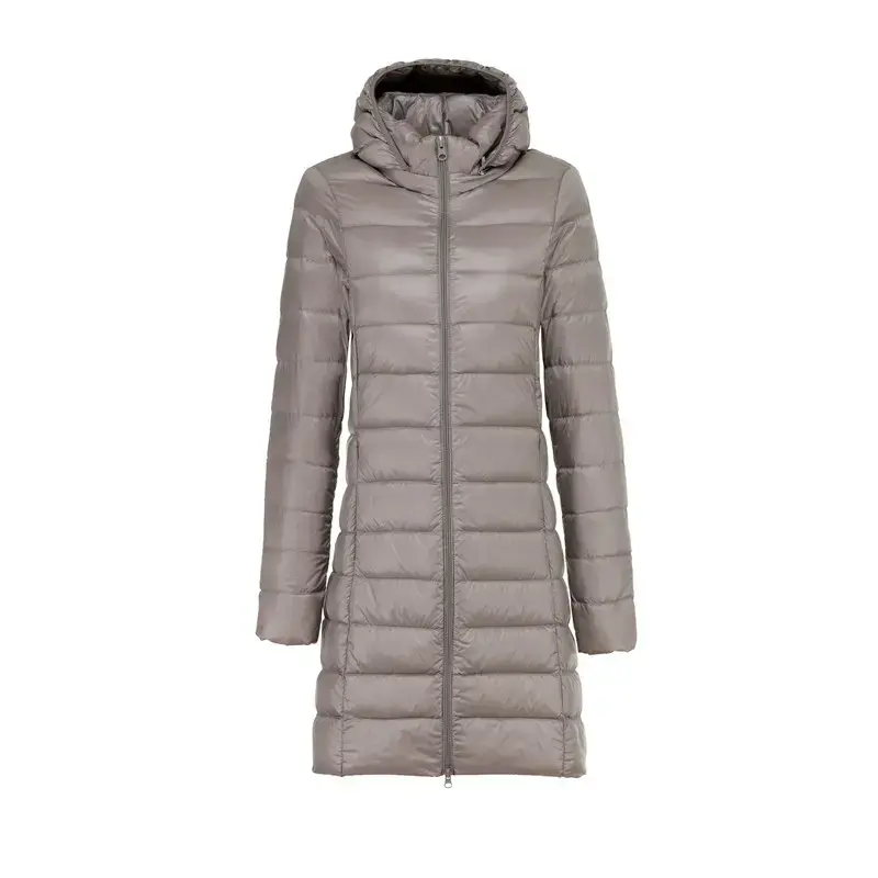 Thumbnail: Women's Ultralight Down Jacket Long Packable Hooded Puffer Coat Warm for Winter