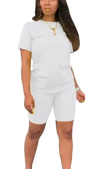 Miniaturbild: Top Quality Womens 2 Piece Short Sets Casual, Exercise Outfit for Leisure Wear