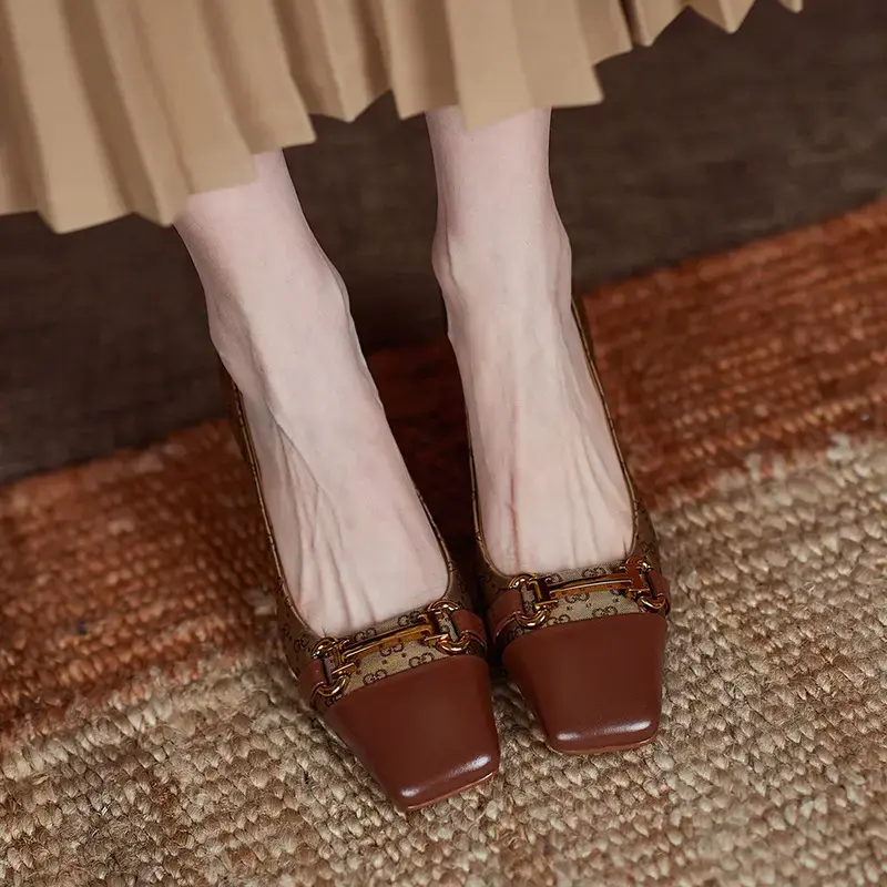 Thumbnail: Customized Designer Women's Fine Luxury Coarse Heel Fashion Elegant Shoes