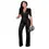 Thumbnail: Luxury Lady Jumpsuit Fitness Sequined Short Pleated Sleeve V-neck Women Sexy Jum