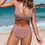 Thumbnail: Luxury Women's Swimsuit, 2 Piece, Sexy V Neck, Fashionable, Swimwear Summer