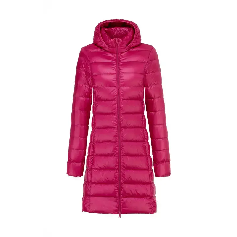 Thumbnail: Women's Ultralight Down Jacket Long Packable Hooded Puffer Coat Warm for Winter