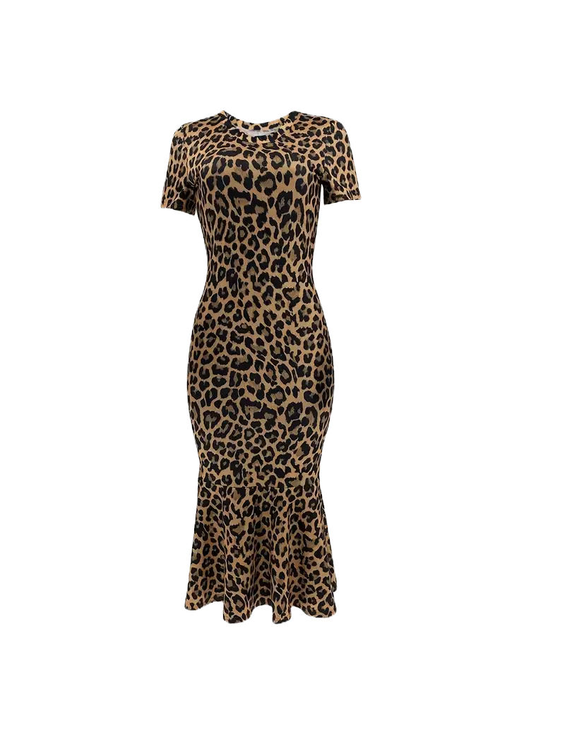 Thumbnail: Elegant Leopard Print Women’s Dress – Sophisticated Style for Every Occasion
