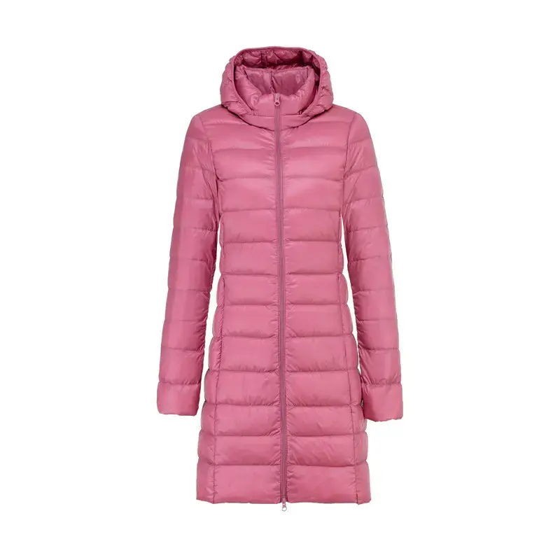 Thumbnail: Women's Ultralight Down Jacket Long Packable Hooded Puffer Coat Warm for Winter