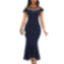 New Design Mesh Cold Shoulder Mermaid Beading Bowtie Evening Dress