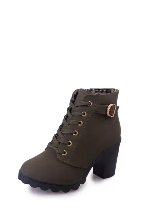 Thumbnail: Multi Color Ankle Warm Boots. High Quality Spring Autumn Winter Boots Women Shoe