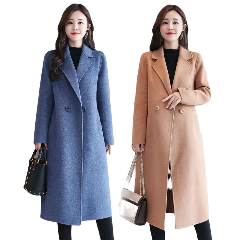 Miniaturbild: Winter Elegance: Women's Medium-Long Double Breasted Wool Coat