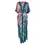 Thumbnail: Top Quality Casual Floral Print Long Cardigan Chifong Women's Beach Cover Up