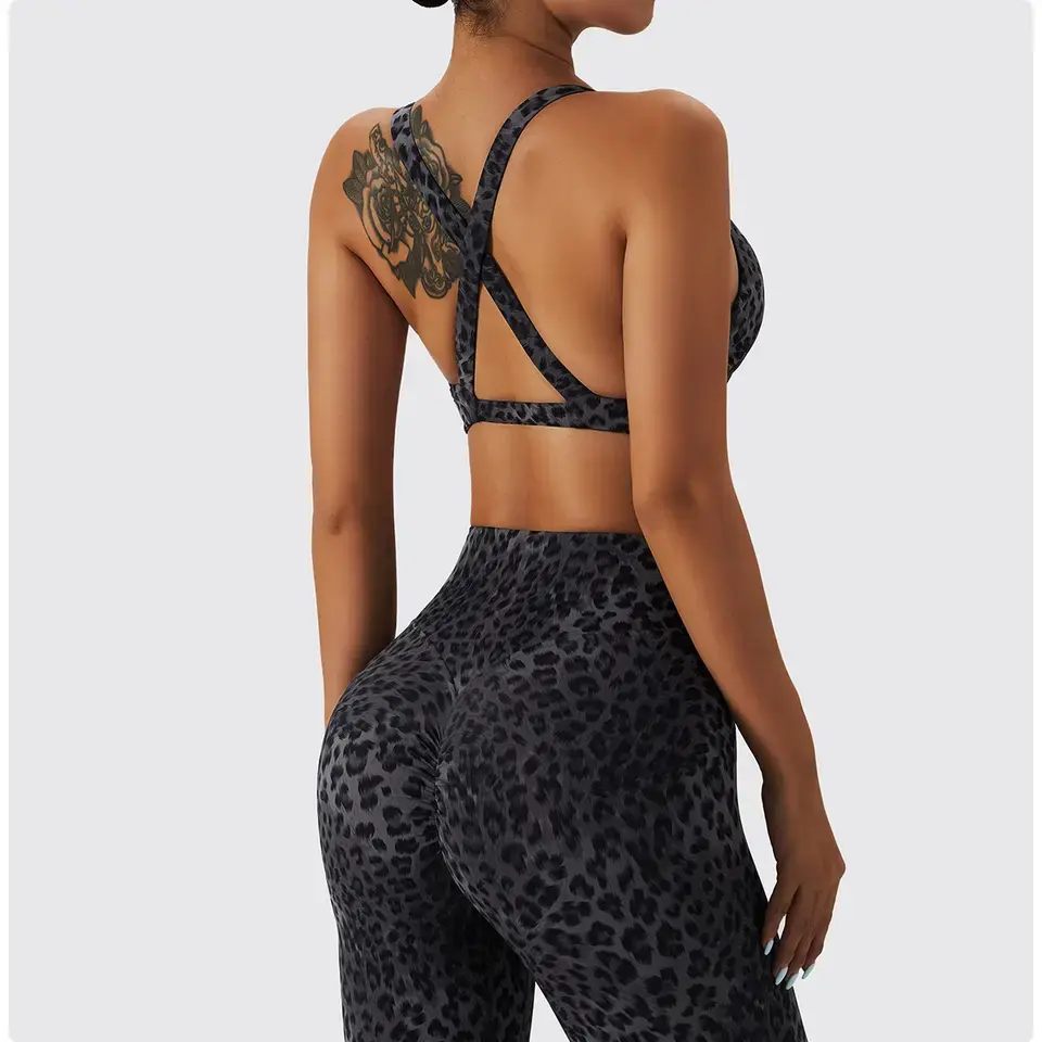 Thumbnail: Leopard Butt Lift Sportswear, Athletic Wear, Workout, Gym Fitness Set, Clothes