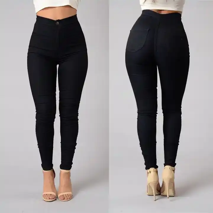 Thumbnail: Elegant, Sexy Pencil Pants for Women, Stretch, Casual, Denim Skinny Pant