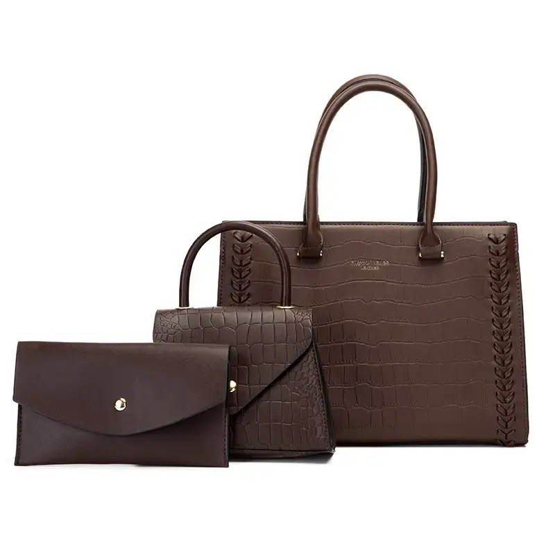Miniaturbild: Luxury PU Leather 3pcs Set Crocodile Pattern Composite Bag
