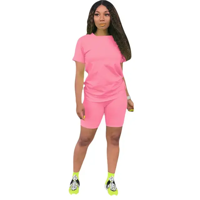 Miniaturbild: Top Quality Womens 2 Piece Short Sets Casual, Exercise Outfit for Leisure Wear