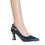 Thumbnail: Women's Deep Blue High Heels – Pointed Toe Elegance with Block Heel Comfort