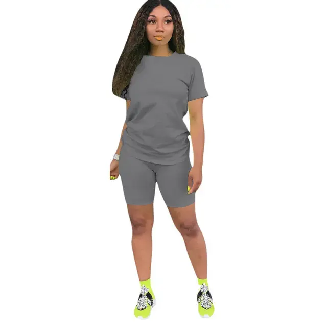 Miniaturbild: Top Quality Womens 2 Piece Short Sets Casual, Exercise Outfit for Leisure Wear