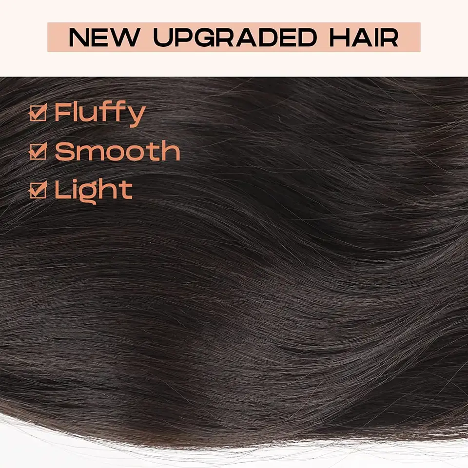 Thumbnail: 24" Long Curly Ponytail Extension with Claw Clip – Maroon Gold Highlight