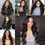 Thumbnail: 26inch Yaki Body Wave Wig Wave Ends Synthetic Fluffy Heat Resistant U Part Yaki