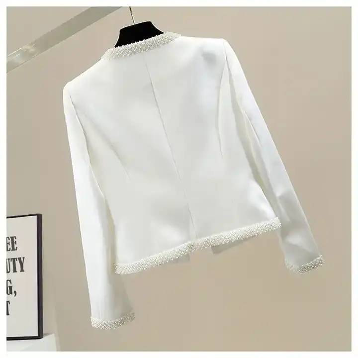 Thumbnail: Elegant, Beaded Retro Western-style Design, Slim Suit Jacket, Autumn New