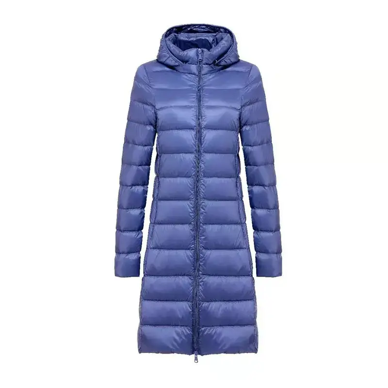 Thumbnail: Women's Ultralight Down Jacket Long Packable Hooded Puffer Coat Warm for Winter