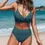 Thumbnail: Luxury Women's Swimsuit, 2 Piece, Sexy V Neck, Fashionable, Swimwear Summer