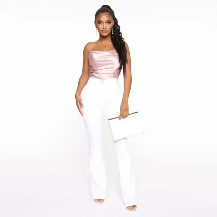 Miniaturbild: Well-Designed Womens Tight Jeans, Designer Pant Boot Cut Jeans, Bell Botto