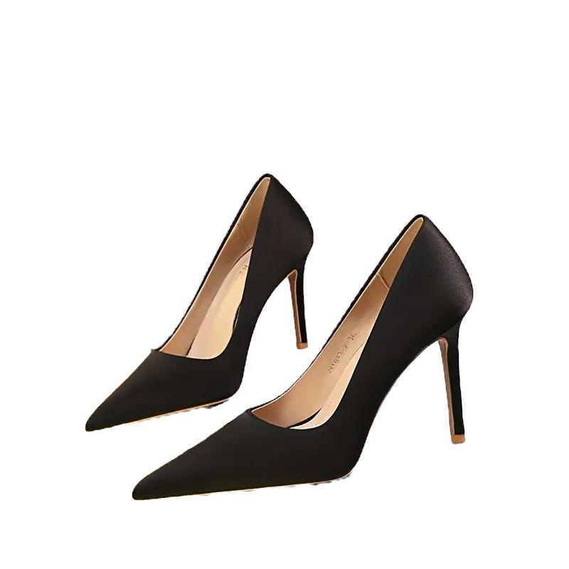 Thumbnail: Women's Chic Solid Color Stiletto Heels – Pointed Toe Dress Pumps.  Elegant.