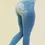 Thumbnail: Casual Fashion High Waist Elastic Dark Blue Women Jeans