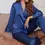 Thumbnail: Elegant Long 2 Piece Set, Sleepwear, Made of 100% Silk, Satin, Washable