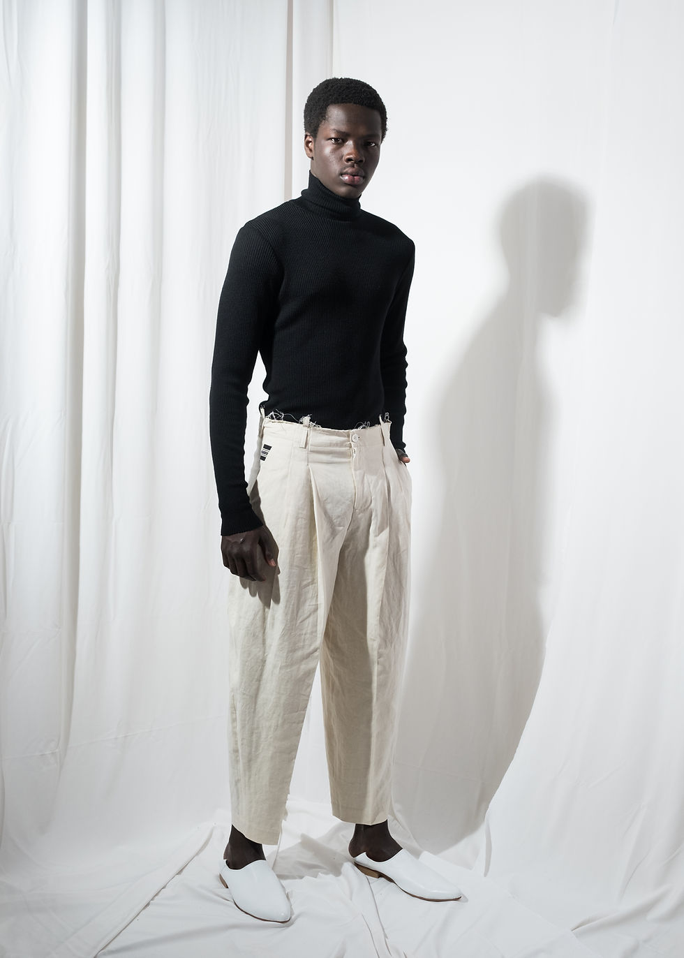 Thumbnail: Black Slim Fit Turtleneck