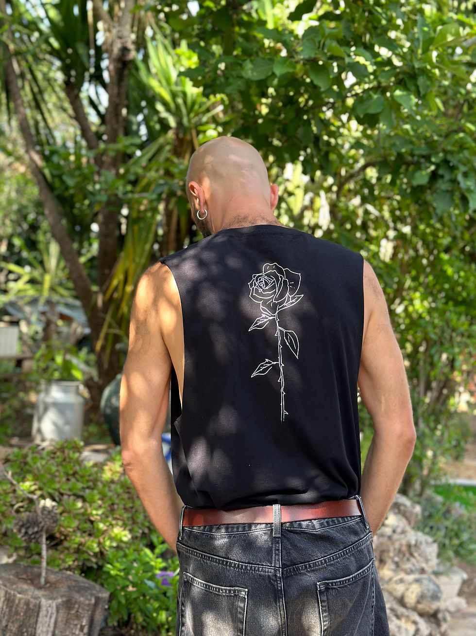 Thumbnail: Rose Black Tank Top