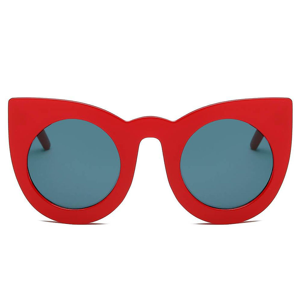Thumbnail: Hinton - Women Round Cat Eye Oversize Sunglasses