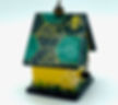 Thumbnail: Yellow, Green, Black Bee Birdhouse Ornament