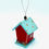 Thumbnail: Red and Light Blue Birdhouse Ornament