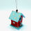 Thumbnail: Red and Light Blue Birdhouse Ornament