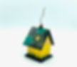 Thumbnail: Yellow, Green, Black Bee Birdhouse Ornament