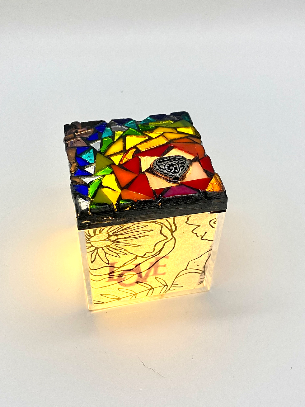 Thumbnail: Light Up Mosaic Box - Rainbow Love