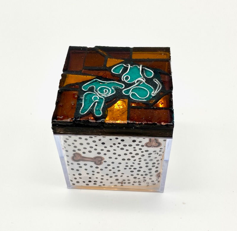 Thumbnail: Light Up Mosaic Box - Whimsical Dogs