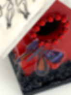 Thumbnail: Red Butterfly Birdhouse Ornament