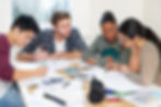 team-students-reading-book-college-education-knowledge-brainstorming-together-university-g