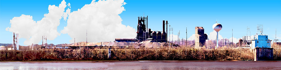 Thumbnail: STEEL MILL ASHLAND WITH RIVER left part 2