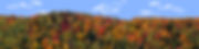 AUTUMN HILLSIDE COVERED WITH TREES left