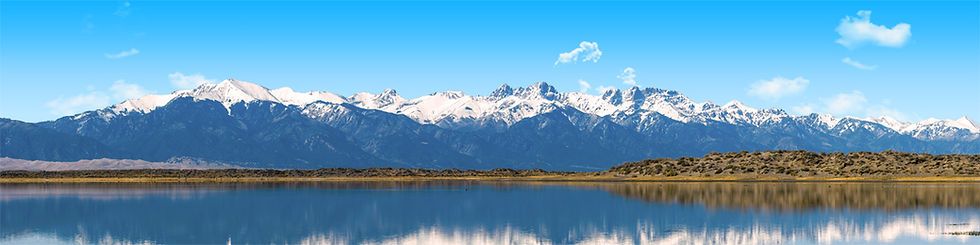 Thumbnail: SANGRE DE CRISTO MOUNTAINS AND SAN LUIS LAKE COLORADO left