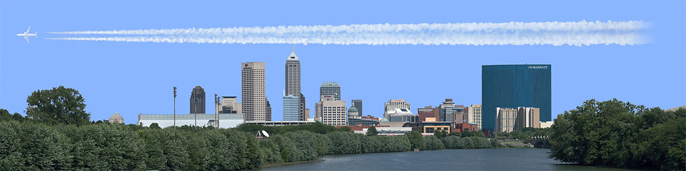 Thumbnail: INDIANAPOLIS SKYLINE FROM THE WEST with river