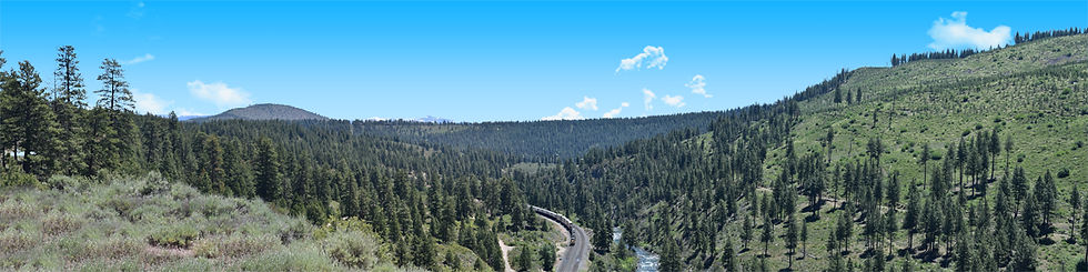 Thumbnail: TRUCKEE RIVER CANYON CALIFORNIA WITH TRAIN Right