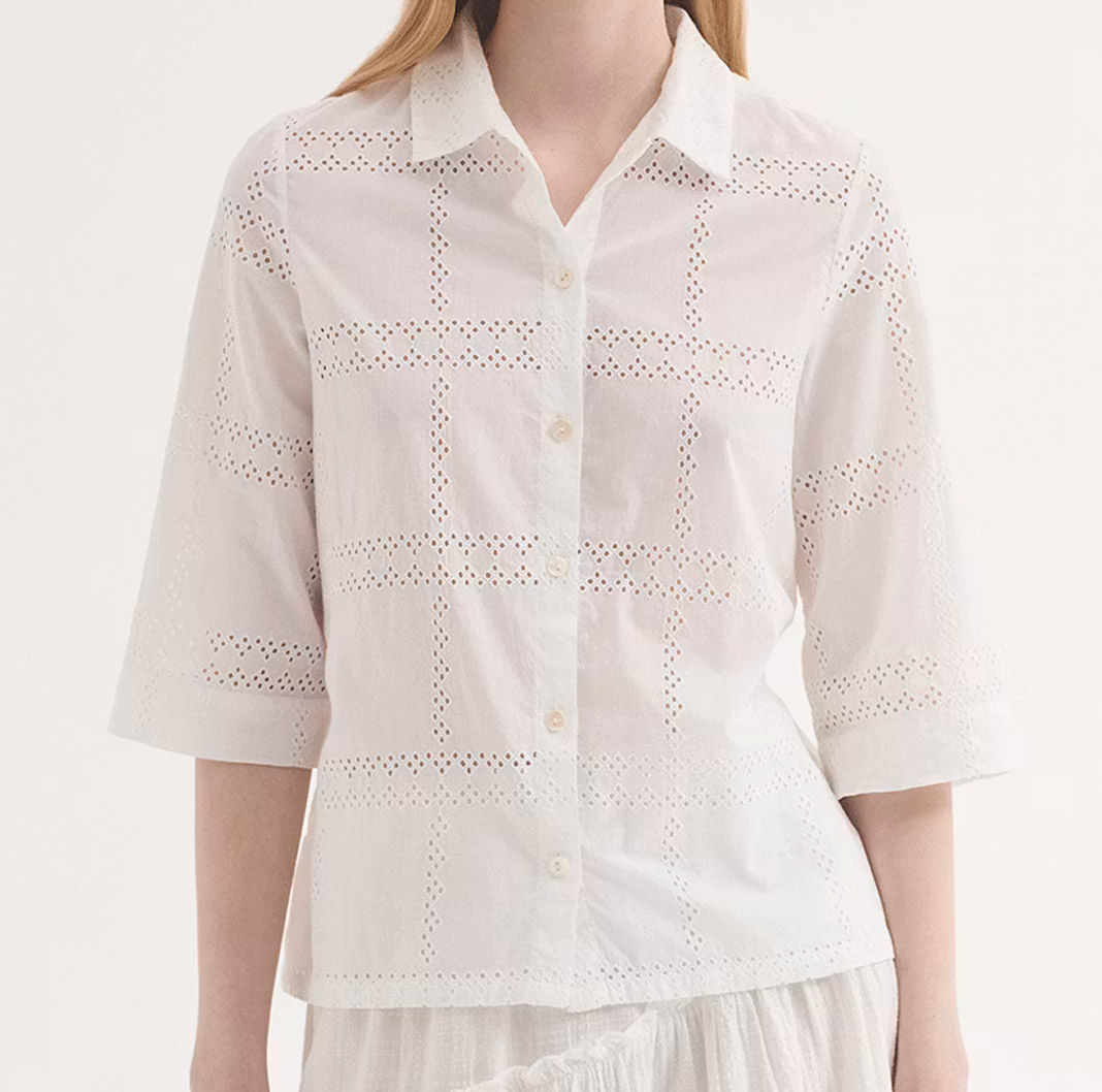 Chemise brodée blanche I Nice Things