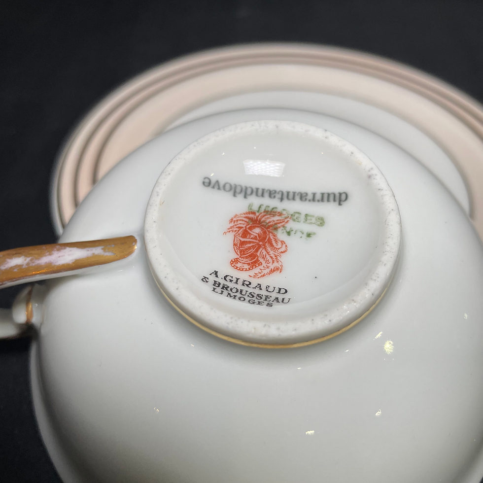 Miniature : Fuck Off tea / coffee set, Funny Unique Upcycled vintage French porcelain gift