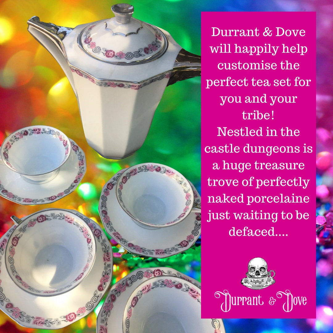 Custom besoke tea service vintage porcelain gift Durrant & Dove