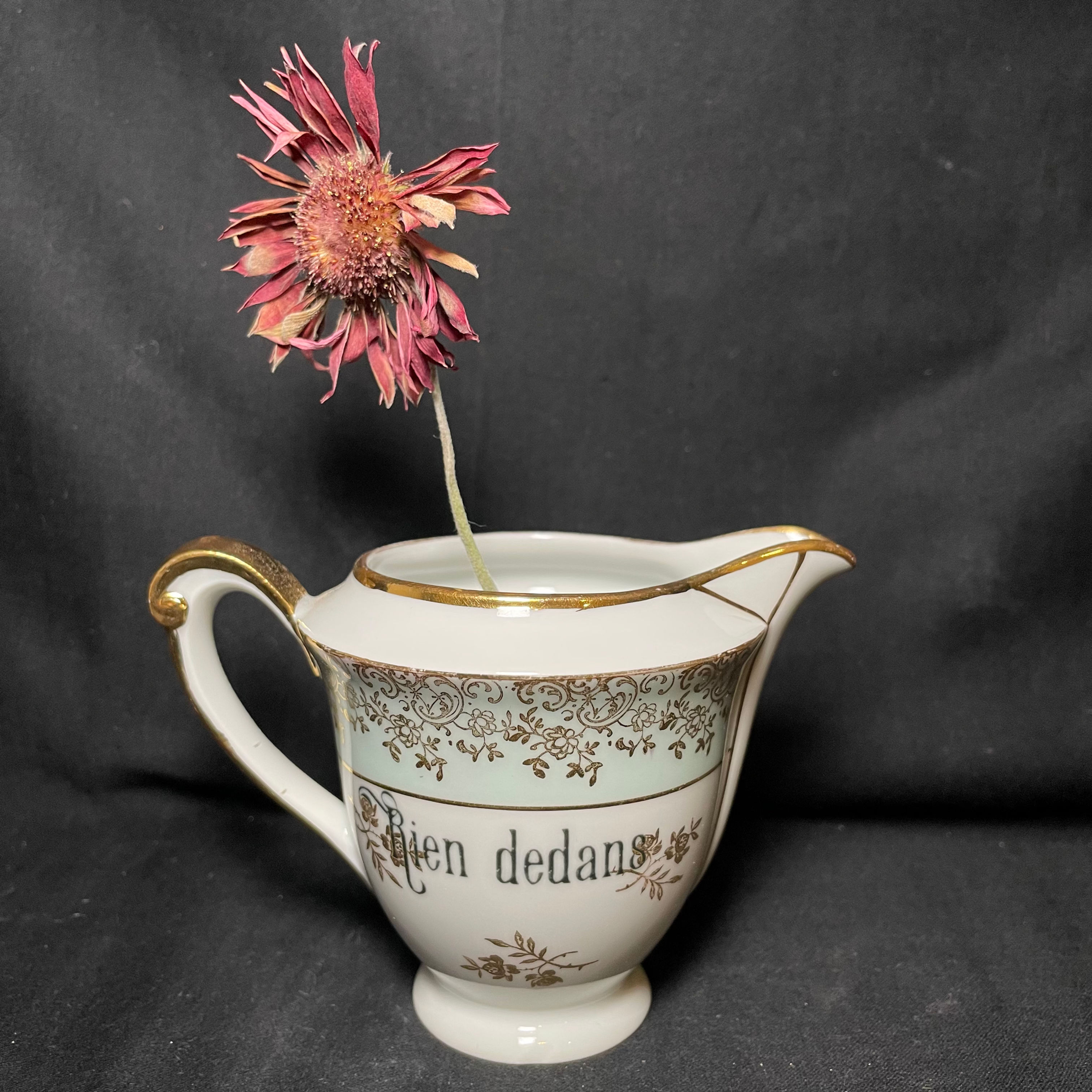 Funny French Bud Vase, Dead inside, Rude Tableware,Vintage porcelain gift