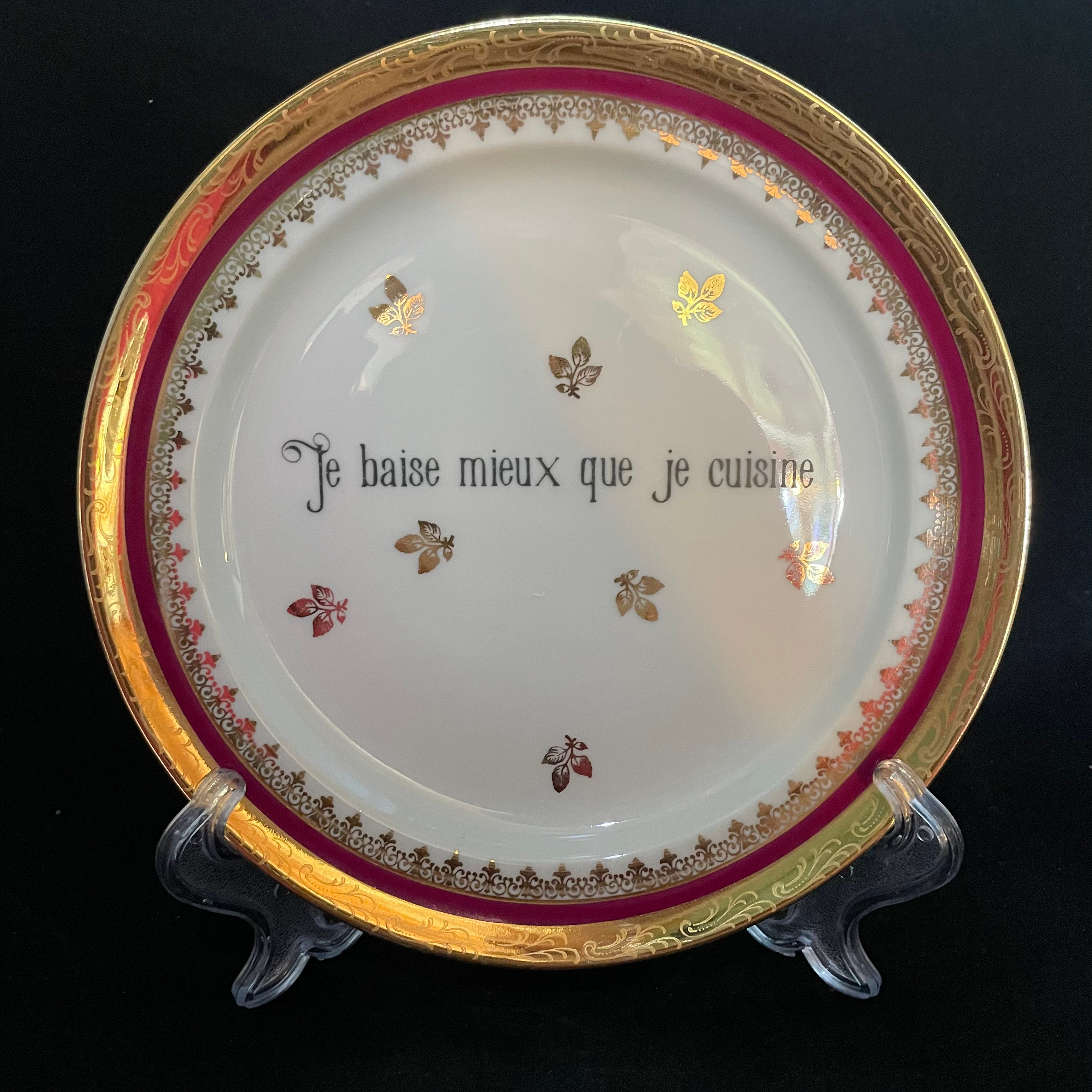 Je baise mieux que je cuisine, Unique Wall Art,Kitsch, vintage french